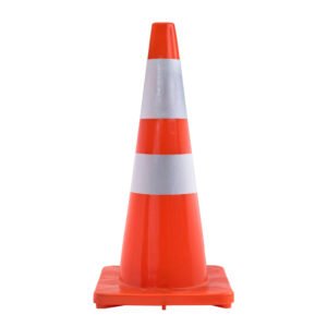 FLEXIBLE TRAFFIC ROAD CONE 28"