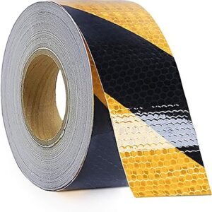 Reflective Safety Tape Yellow/Black 2 inch 25 meter